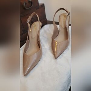 Aldo slingback nude patent pump